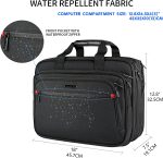 VANKEAN Laptop Briefcase for Men Women, Fits Up to 17.3 Inch Laptop Expandable Premium Laptop Shoulder Bag Water-Repellent Messenger Bag Computer Bag for Travel/Business/School-Black - Image 3